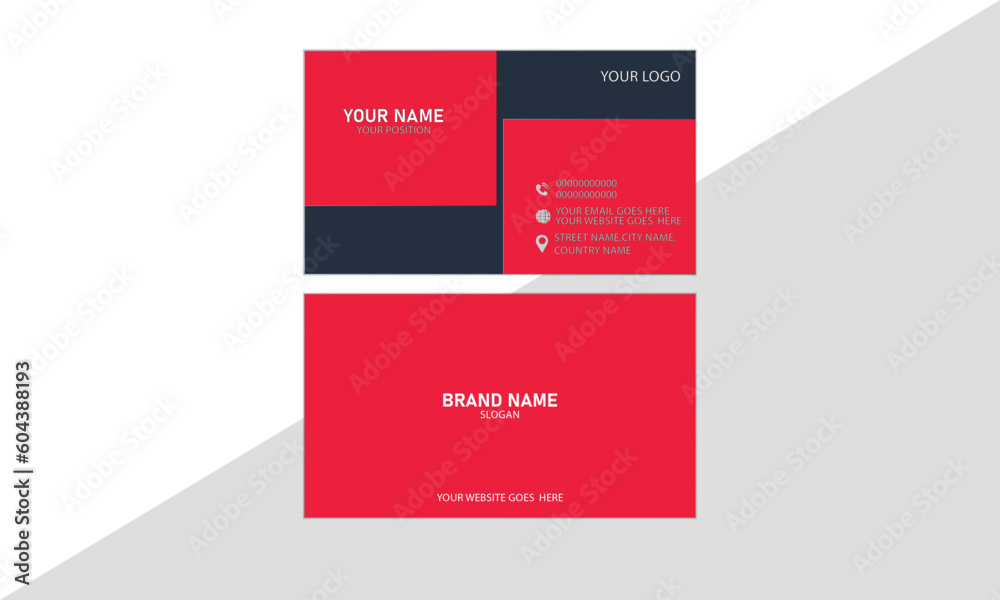 Simple and creative business card with rectangular shape. Simple and creative business card with rectangular shape.