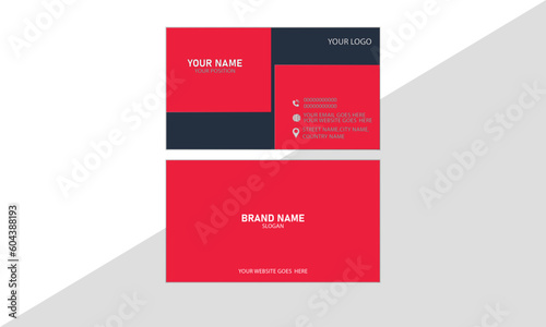 Simple and creative business card with rectangular shape.