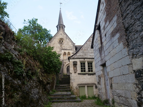 The small church Notre-Dame of Béhuard. The 16th May 2023, Béhuard village, France.