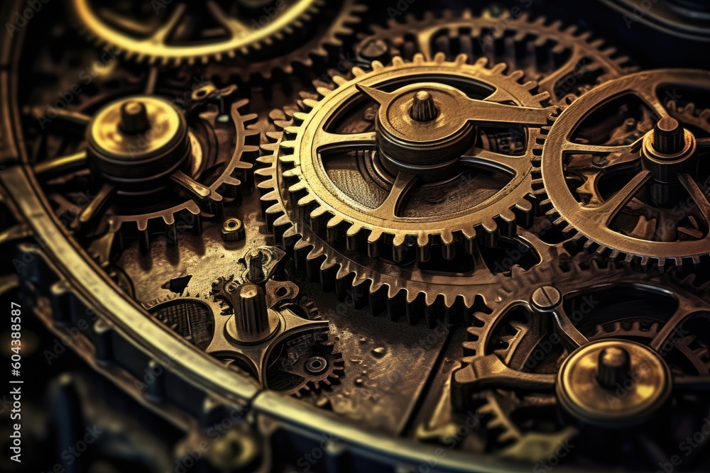 The combination of mechanical textures and atmospheric tones. Generative AI The combination of mechanical textures and atmospheric tones. Generative AI