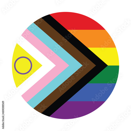 Intersex Progress Pride Flag. New LGBTQ Pride Flag. 
