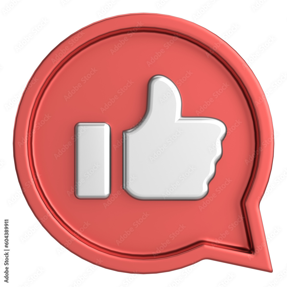 Like button. Like icon. 3D illustration. Like button. Like icon. 3D illustration.