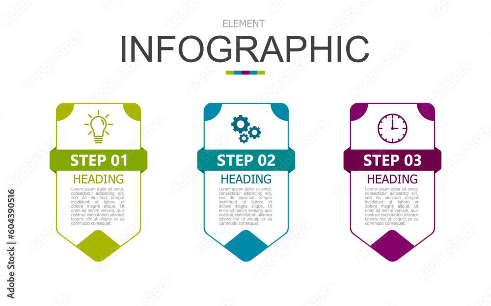 vector infographic shield option element template block. used for ...