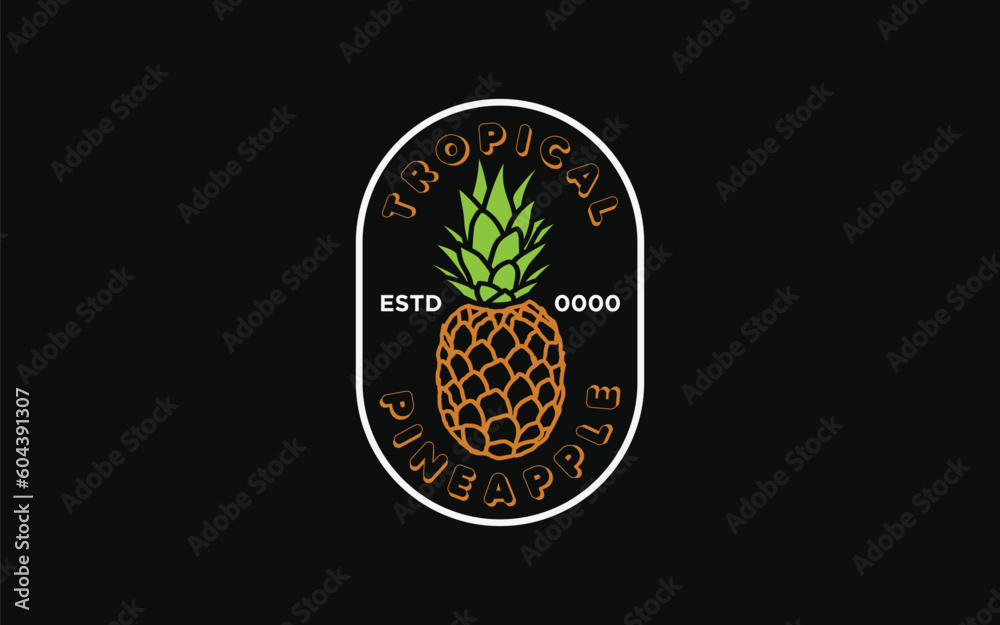logo design featuring the iconic pineapple symbol, representing warmth