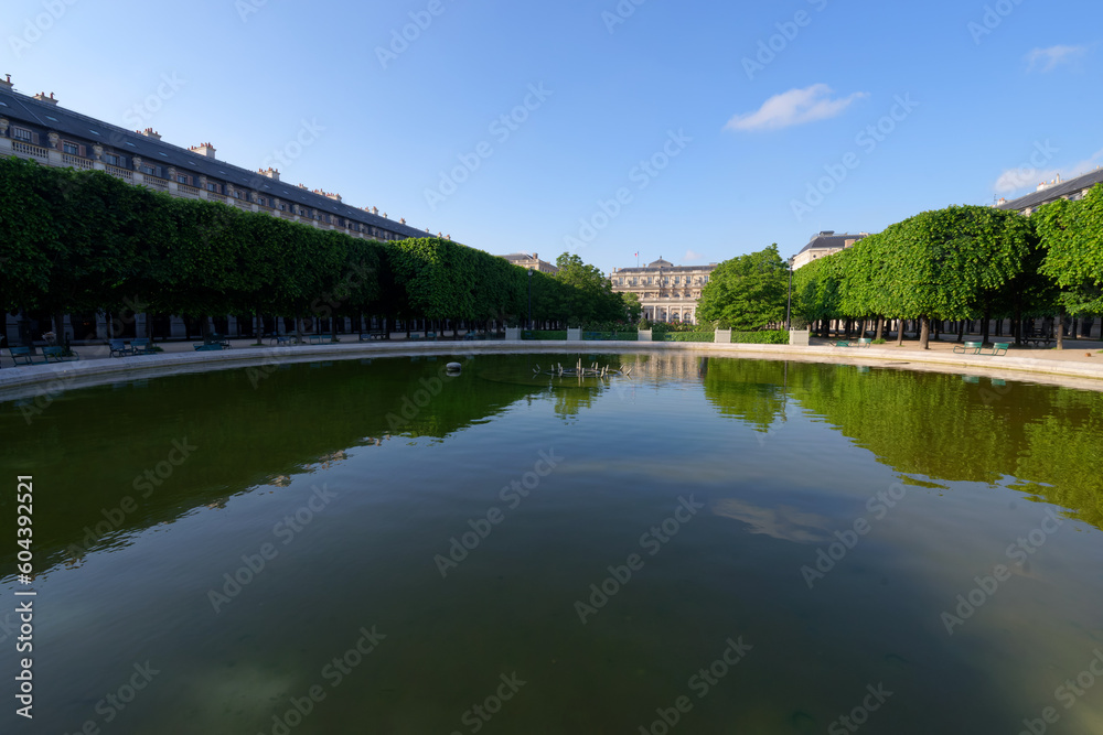 The garden of the Palais-Royal in Paris city