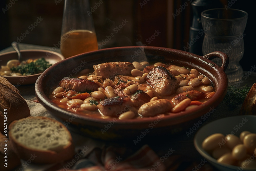 Tasty dish of beans on a plate product photography. Ai generated Tasty dish of beans on a plate product photography. Ai generated