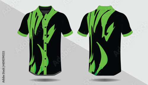 Green sport jersey design for racing, jersey, cycling, football, gaming, motocross