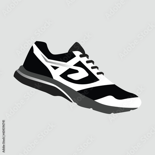 Sport shoes . Concept. Flat design. Vector illustration. Sport shoes in flat style. Sport shoes side view. Fashion sport. 