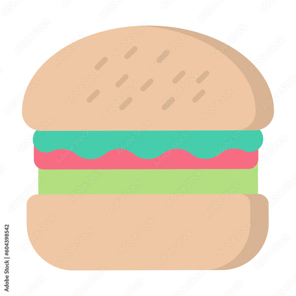 Burger Flat Icon Burger Flat Icon