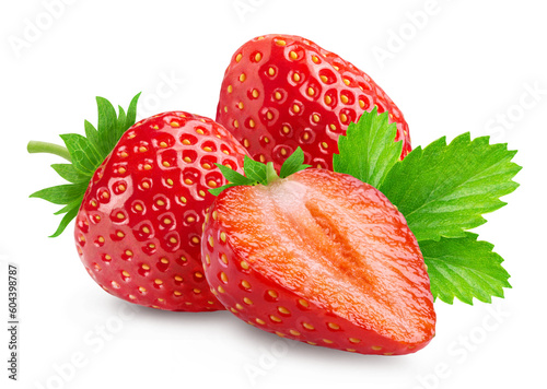 Vászonkép Strawberries isolated