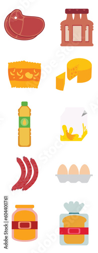 Grocery Illustration Set Collection