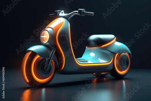 Embracing the Future: Captivating Shot of an Innovative Electroscooter photo