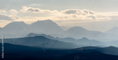 mountains in the fog at sunset  © Miguel Ángel RM
