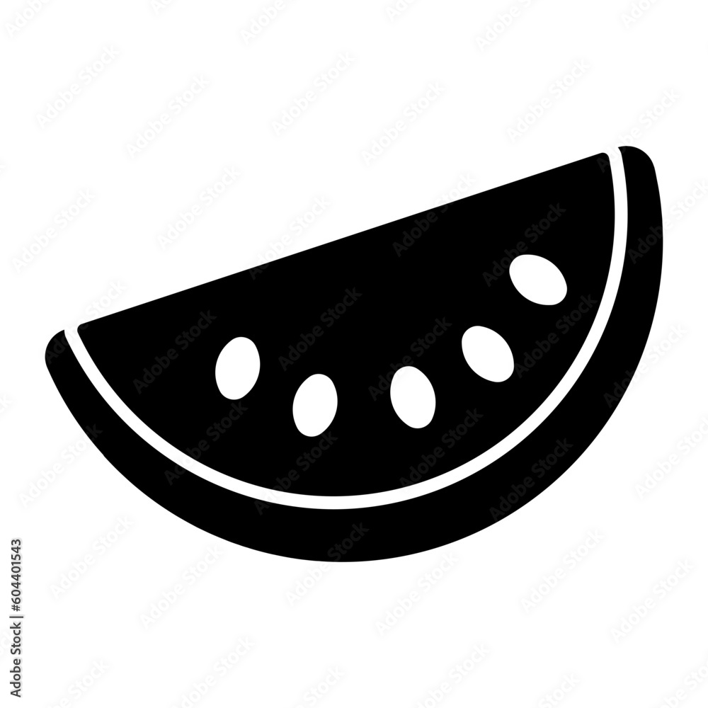 Watermelon Glyph Icon Watermelon Glyph Icon