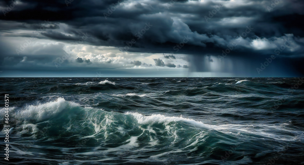 Fototapeta premium storm clouds over an ocean