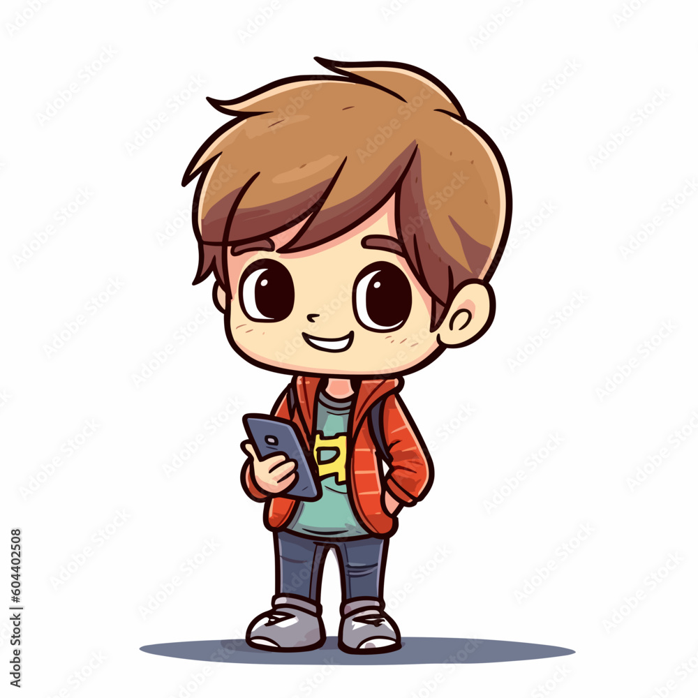 a boy with a smartphone a boy with a smartphone
