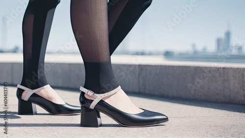 Women High-heeled Shoes. Office footwear. Formal Meeting. Generative AI © PNG Pure Shots