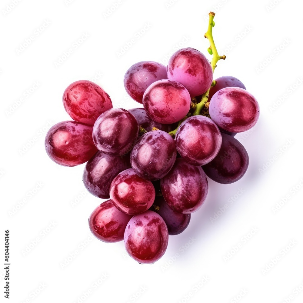 Grapes isolated on white background (generative AI) Grapes isolated on white background (generative AI)