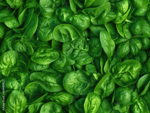 Spinach background as seamless tile (generative AI)