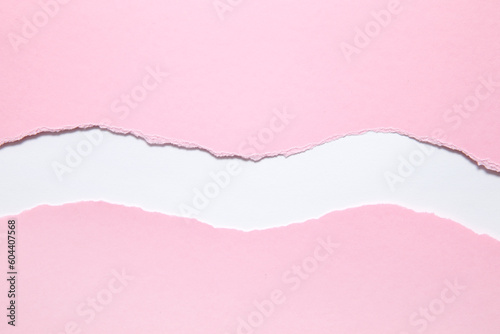 torn paper on white background with clipping path photo