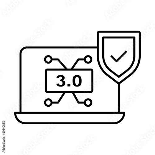 Web 3.0 Security Icon - Protecting Your Assets in the Decentralized Future.