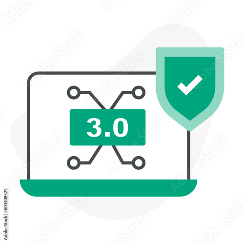 Web 3.0 Security Icon - Protecting Your Assets in the Decentralized Future.