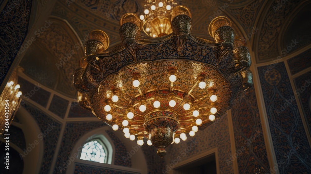 interior of mosque beautiful Islamic architecture