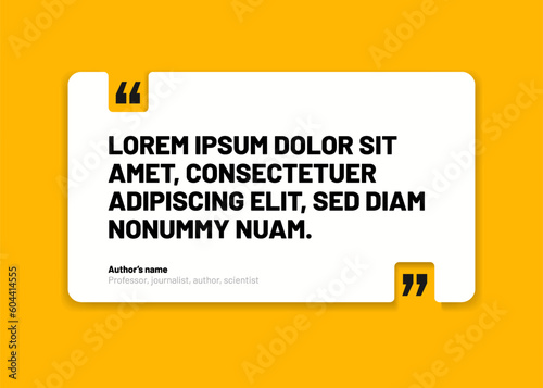 3D bubble testimonial banner, quote, infographic. Social media post template designs for quotes. Empty speech bubbles, quote bubbles and text box. Vector Illustration EPS10.
