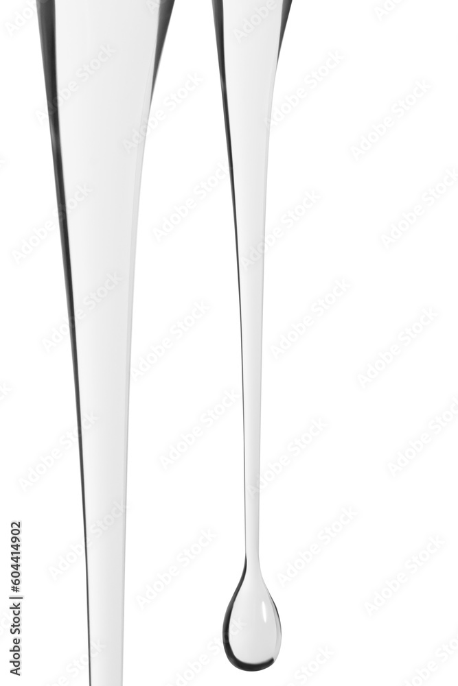 the current transparent gel on top in the form of stripes and drops. on a white background the current transparent gel on top in the form of stripes and drops. on a white background