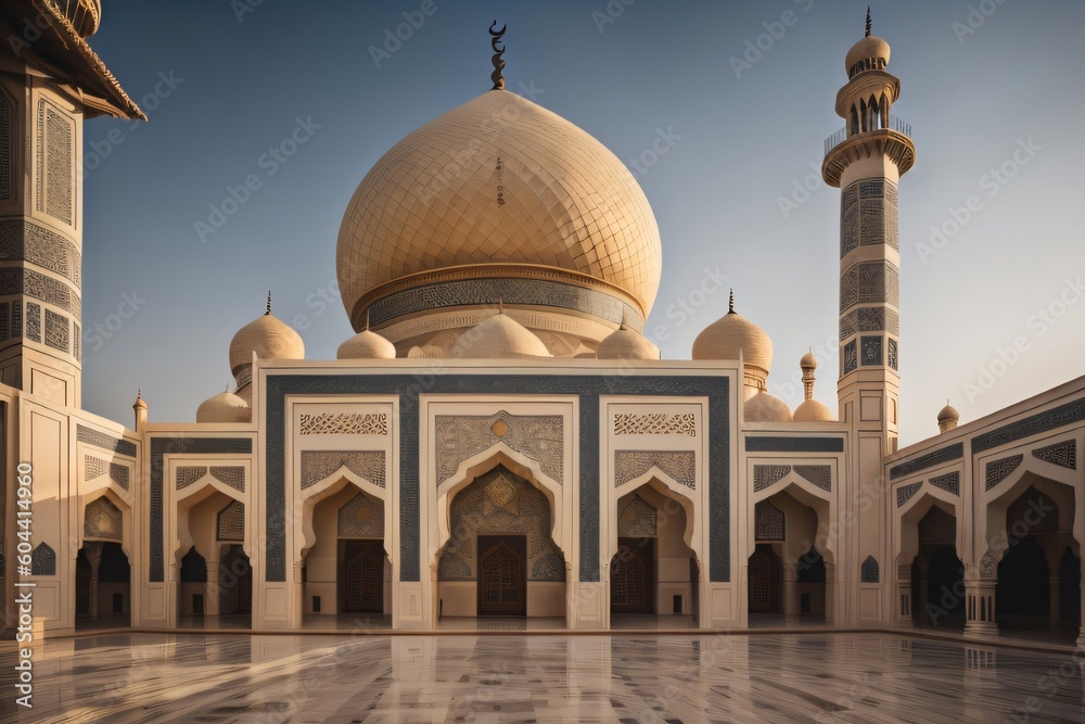 Fototapeta premium Mosque Image Beautiful Background Ai Generates