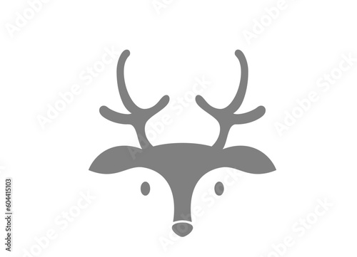 Fototapeta deer head isolated on white