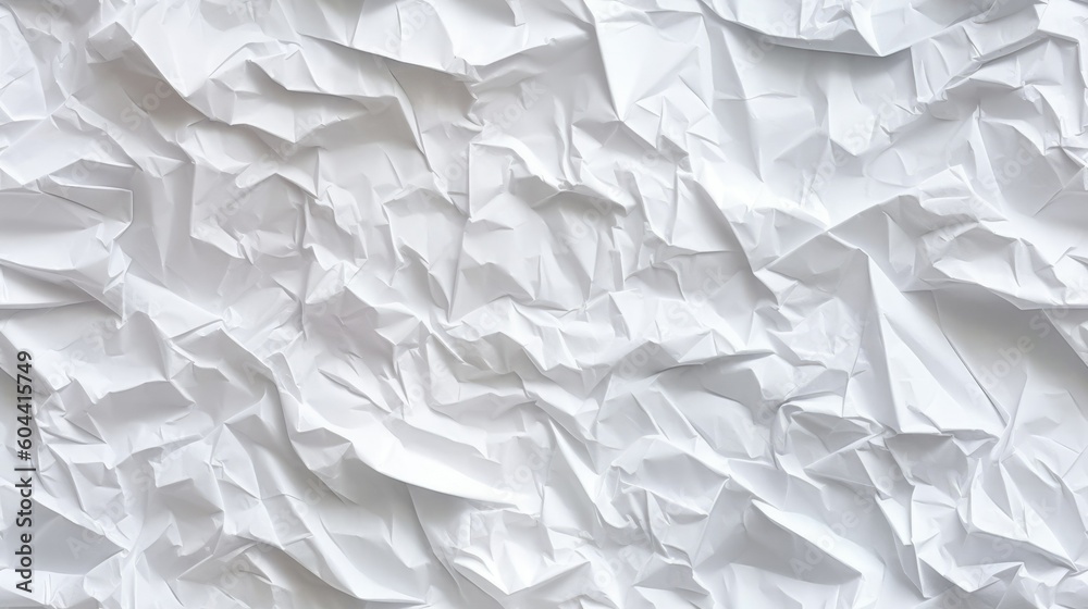 Blank white crumpled and creased paper texture Blank white crumpled and creased paper texture