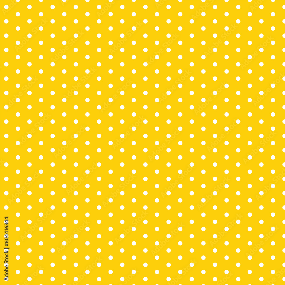 abstract geometric white polka dot pattern with yellow bg.