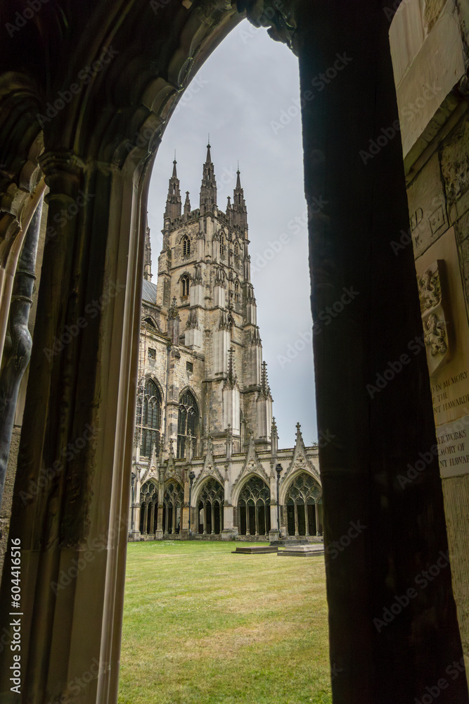 Architecture of Canterbury cathedral in the city of Canterbury, Kent, UK