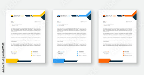 Free vector corporate letterhead template design.
