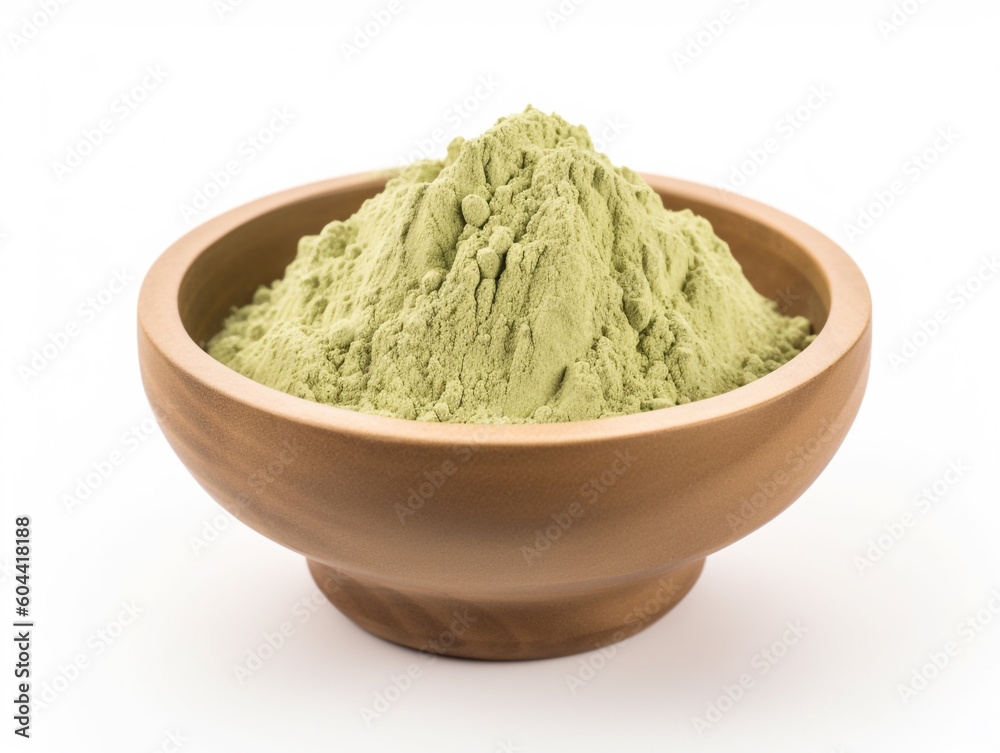 Wasabi powder isolated on white background Wasabi powder isolated on white background