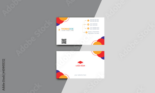 modern design template with info-graphics and business card design  photo