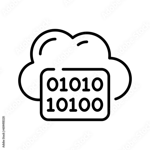 An amazing vector of binary cloud in modern style, cloud coding icon