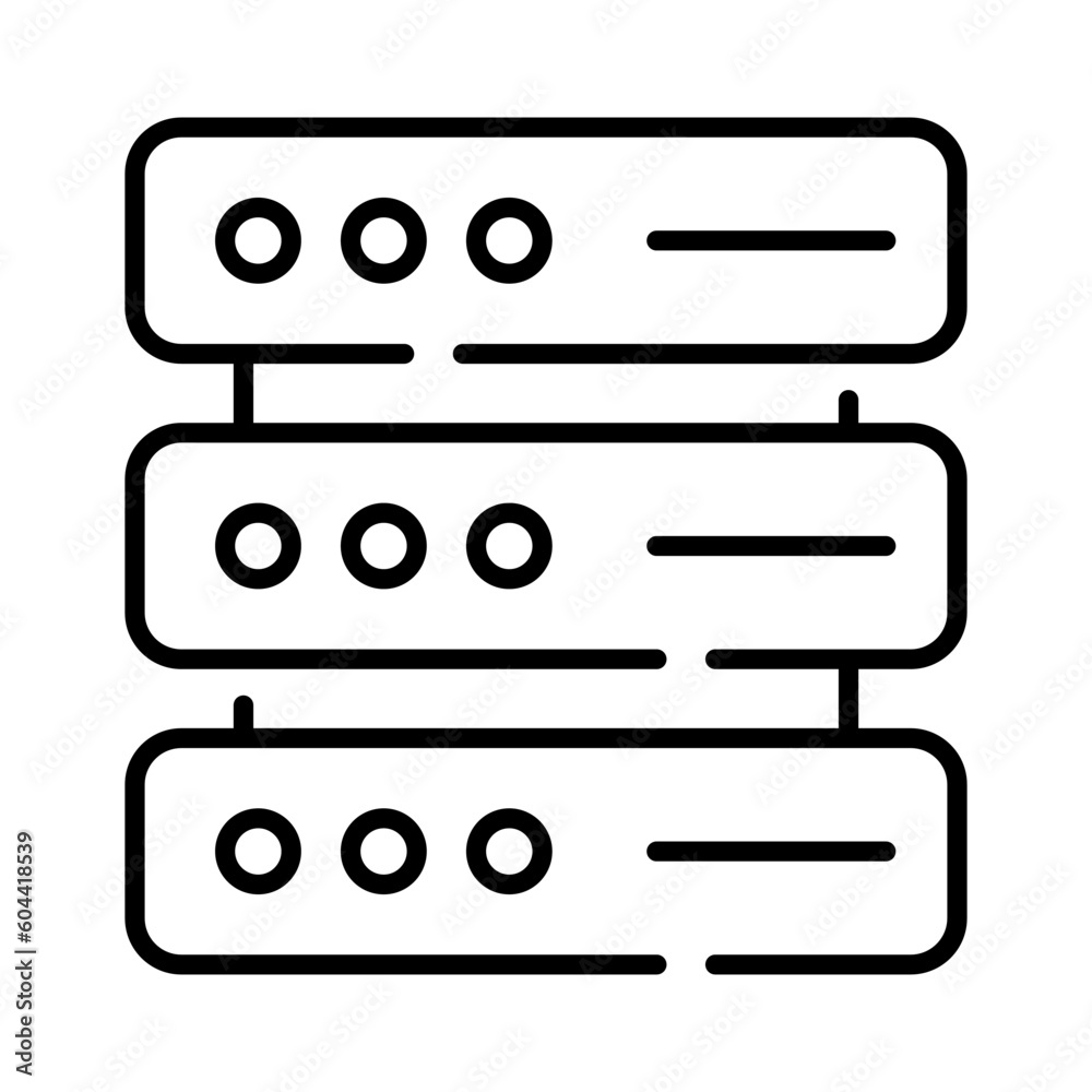 Carefully crafted vector of data server, server rack icon in trendy style Carefully crafted vector of data server, server rack icon in trendy style