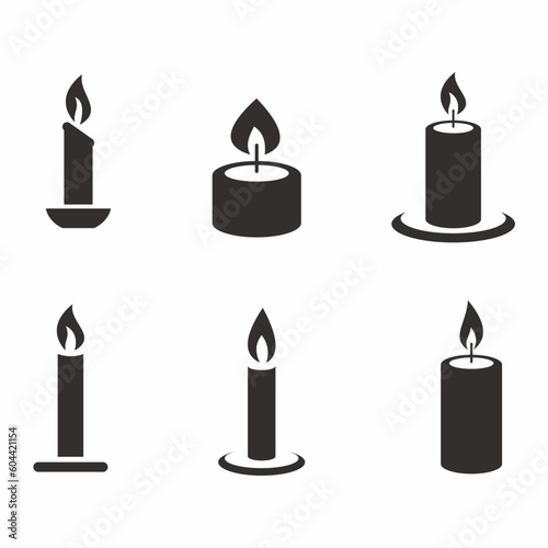 set of cundle vector icon