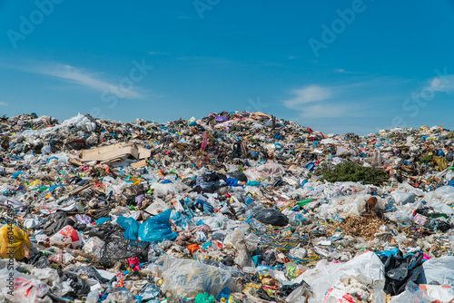 Garbage dump landscape. Open-air landfill. Ecological damage, contaminated land © Jenya Smyk