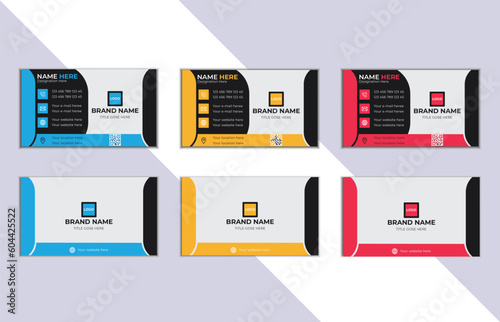 Business Card Mockup, Vector Illustration Design, Creative and Clean Design, Stationery Design, Simple Business Card Layout, Flat Vector Abstract Horizontal and Vertical Modern business card design,
