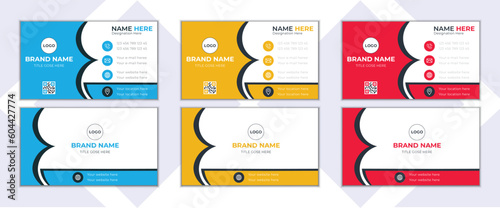 Business Card Layout, Business Card, Vector Illustration Design, Creative and Clean Design, Stationery Design, Simple Creative Business Card Template Horizontal and Vertical business card design.
