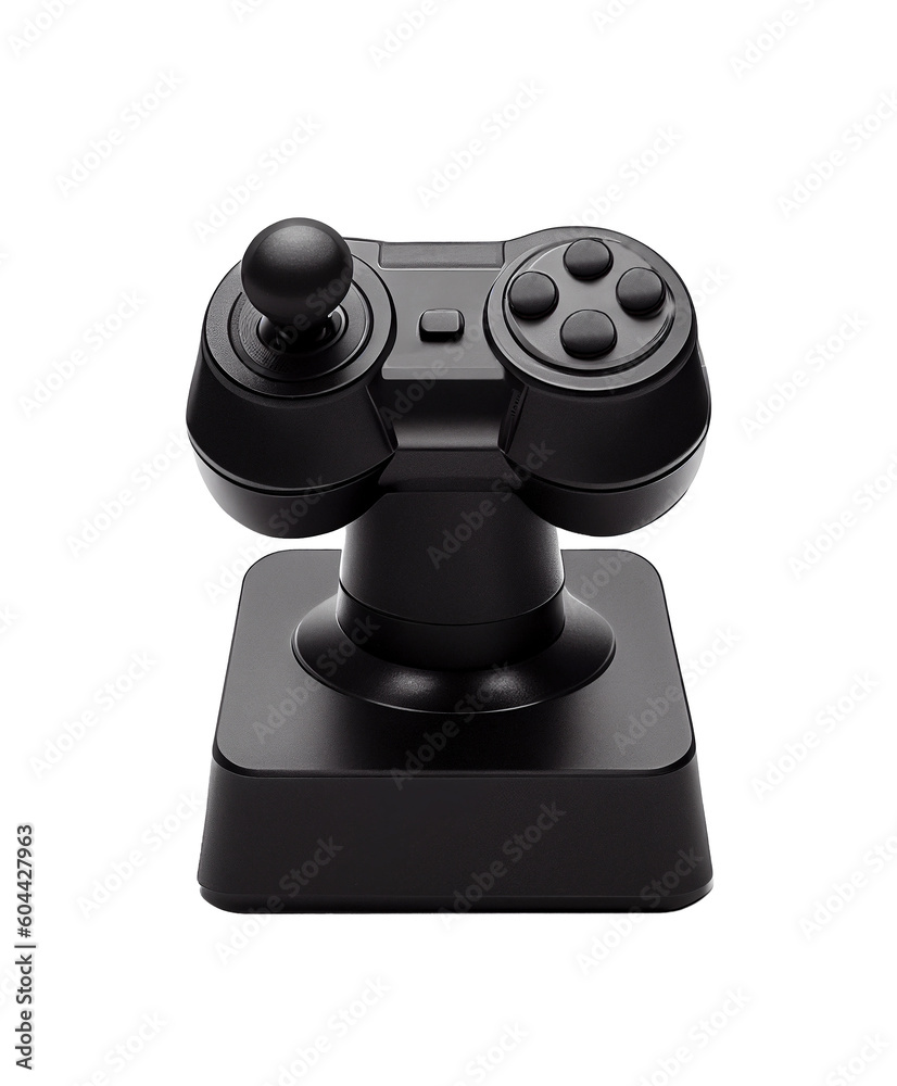 Joystick isolated on transparent background, created with generative AI Joystick isolated on transparent background, created with generative AI