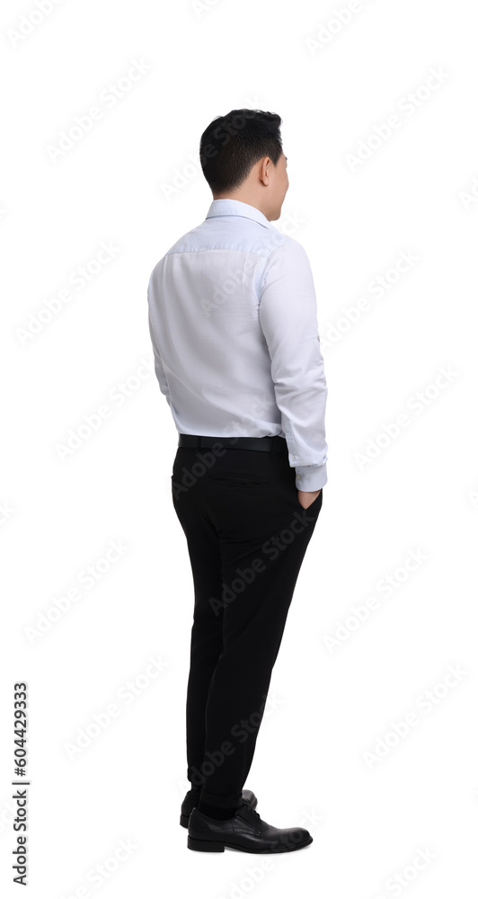 Businessman in formal clothes posing on white background Businessman in formal clothes posing on white background