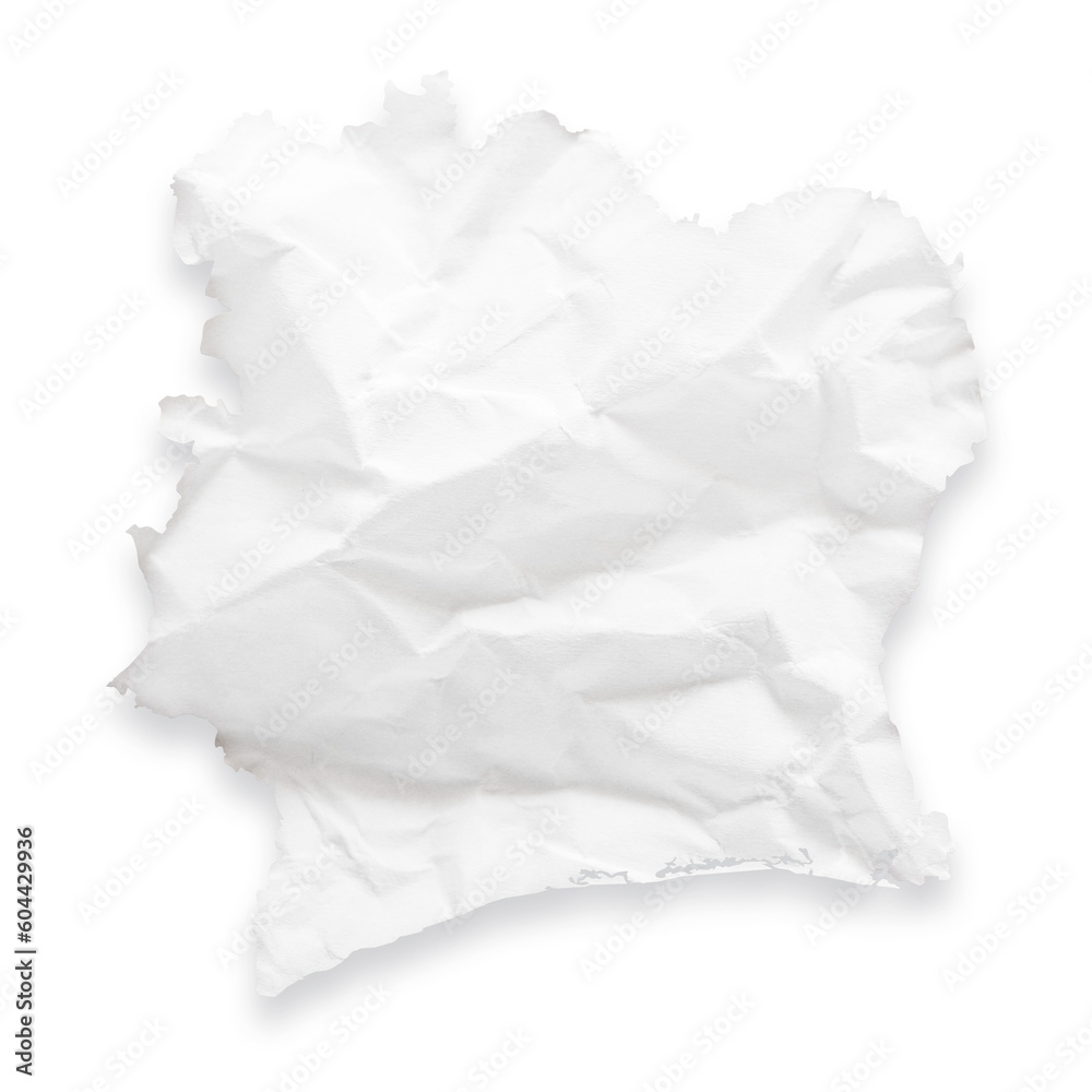 Country map of Cote d’Ivoire as a crumpled paper cut-out isolated on transparent background Country map of Cote d’Ivoire as a crumpled paper cut-out isolated on transparent background