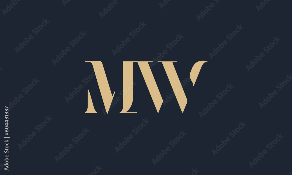 MW logo design icon template vector illustration minimal design MW logo design icon template vector illustration minimal design