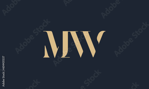 MW logo design icon template vector illustration minimal design