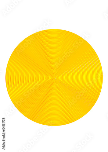 interessante kreisfigur mit vielen konzentrischen ringen und vier strukturierten sektoren in den farben gelb und gold schillernd, modern art,
