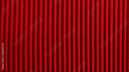 Red Corduroy Fabric Texture Background - Textile Material - Generative AI